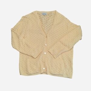 Vintage Butter Yellow Knit Cardigan